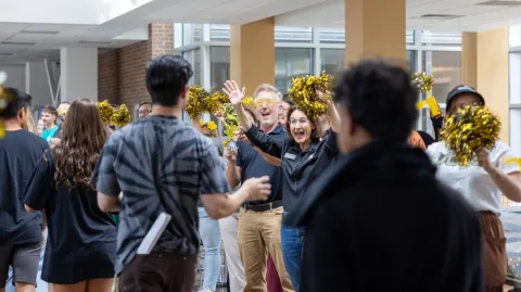 Chancellor Sobanet at the 2026 Clyde’s Kickoff Clap Line
